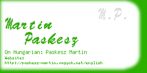 martin paskesz business card